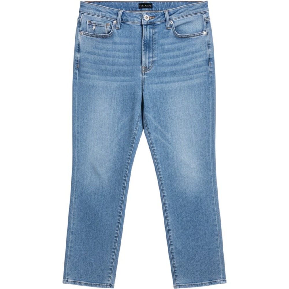 Talbots Modern Ankle Jean Women 16 Cotton Medium Wash High Rise Straight Stretch